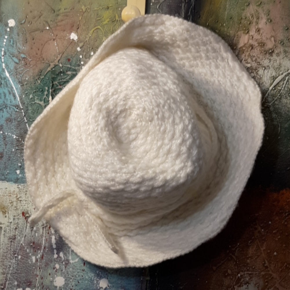Knit Floppy hat Adora White Cream Womens